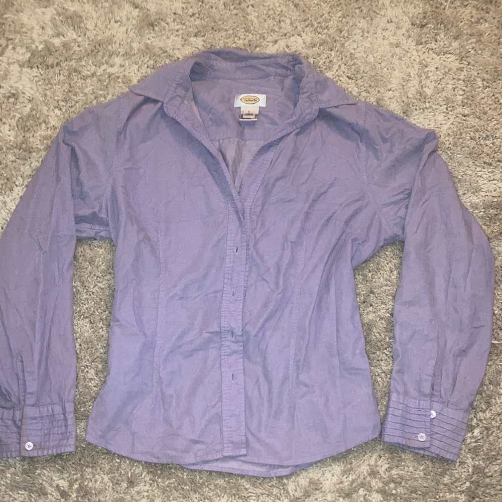 Talbots button up purple long sleeve